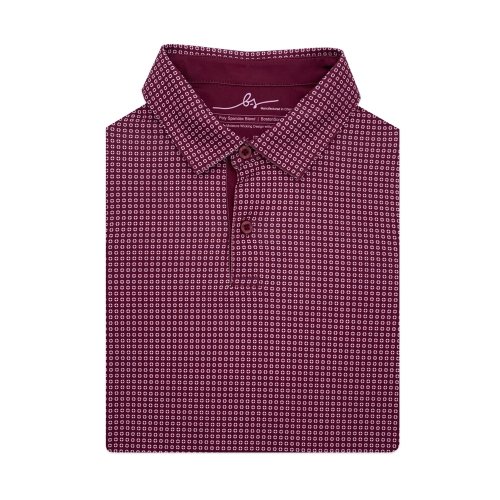 Boston Scott Golf (BOYS) Crimson Golf Polo *NWT